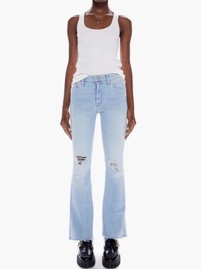 Mother High Waisted Rider Ankle Fray / Island Afterhours Size 30